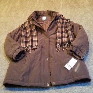 Croft & Barrow winter coat with scarf XL